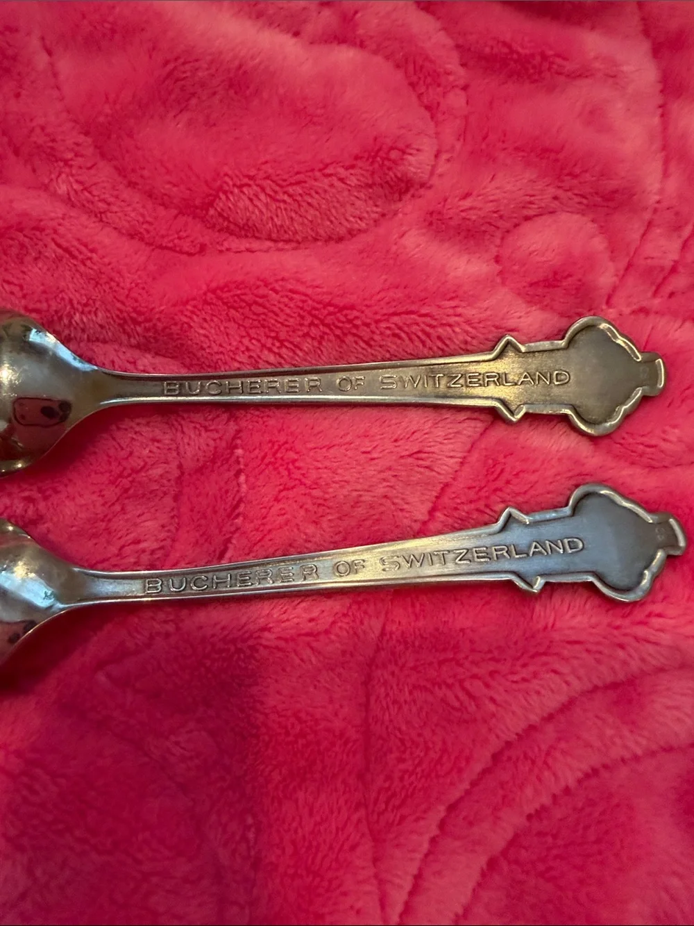 Vintage Rolex Bucherer Swiss Souvenir Spoons - Set of 7